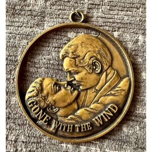 Turner Entertainment Gone with the Wind Ornament 3in Excellent 1998 Brass Tone